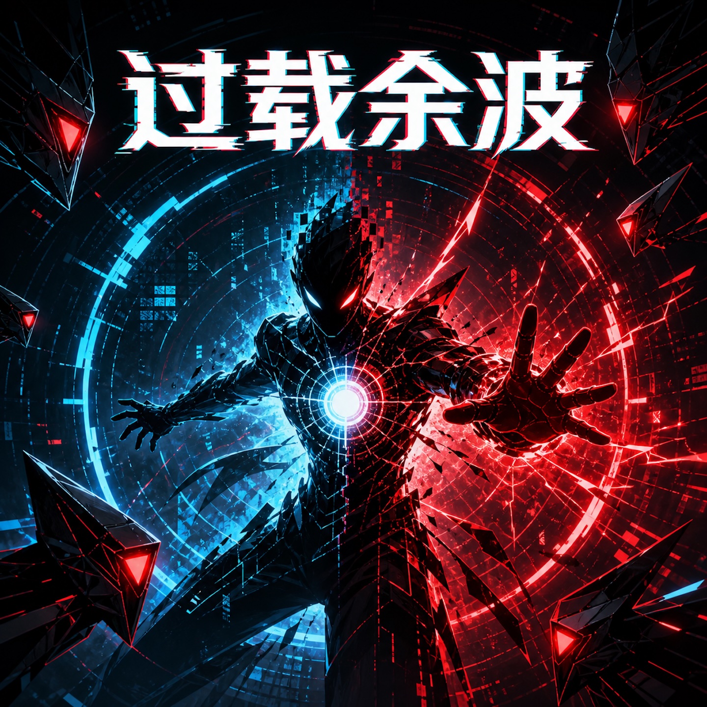 过载余波青蓝与猩红双相宣传封面